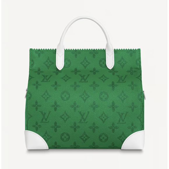 Louis Vuitton Litter White Green Monogram LV Logo Top Handle Shoulder Cross Bag - Picture 7 of 11